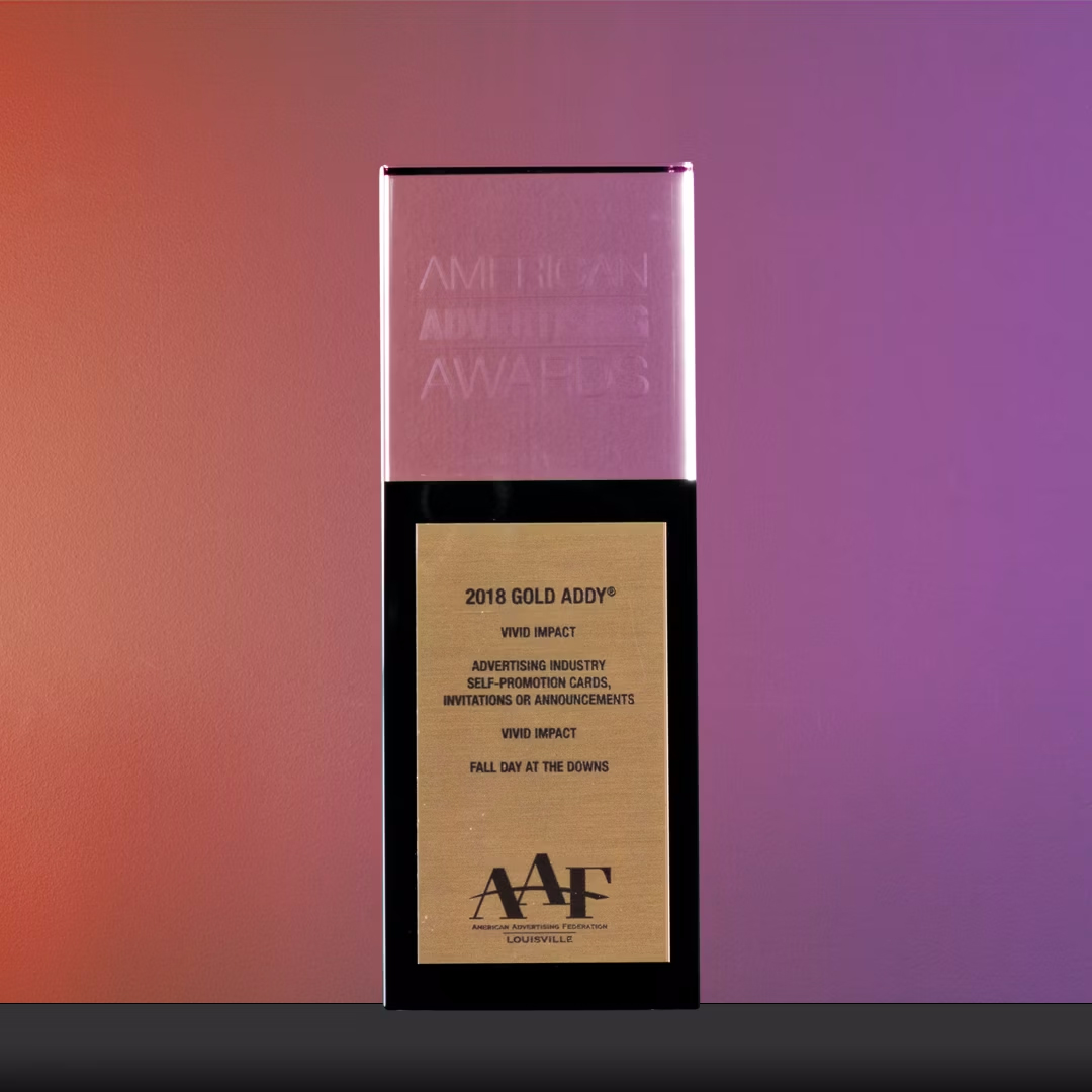 2018 Gold Addy Award - Fall Day At The Downs