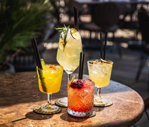 cocktails on table
